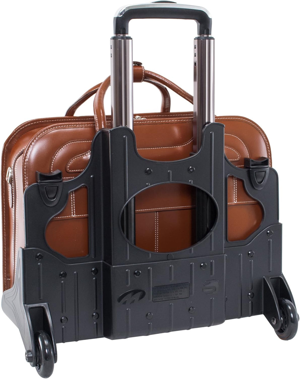 McKlein WILLOWBROOK, 17' Leather Detachable -Wheeled Ladies' Laptop/Computer & Tablet Business Briefcase Bag/Women's Rolling Overnight Travel Bag, Removable trolley case