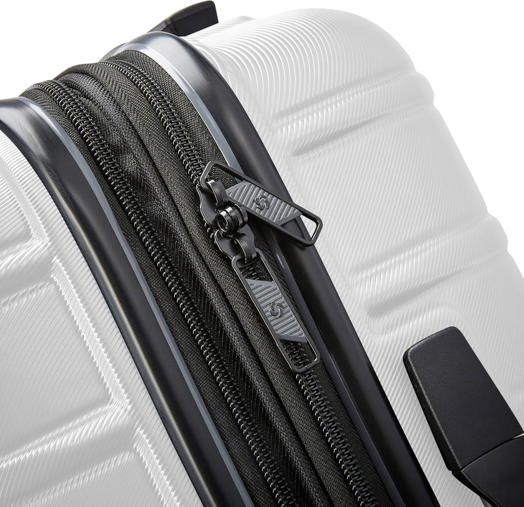 Samsonite Omni 2 Hardside 2 Piece Set - Includes Global Carry-On & Large Checked Suitcases - 360° Dual Spinner Wheels - Integrated TSA Lock & Expansion - Amazon Exclusive - Birch White