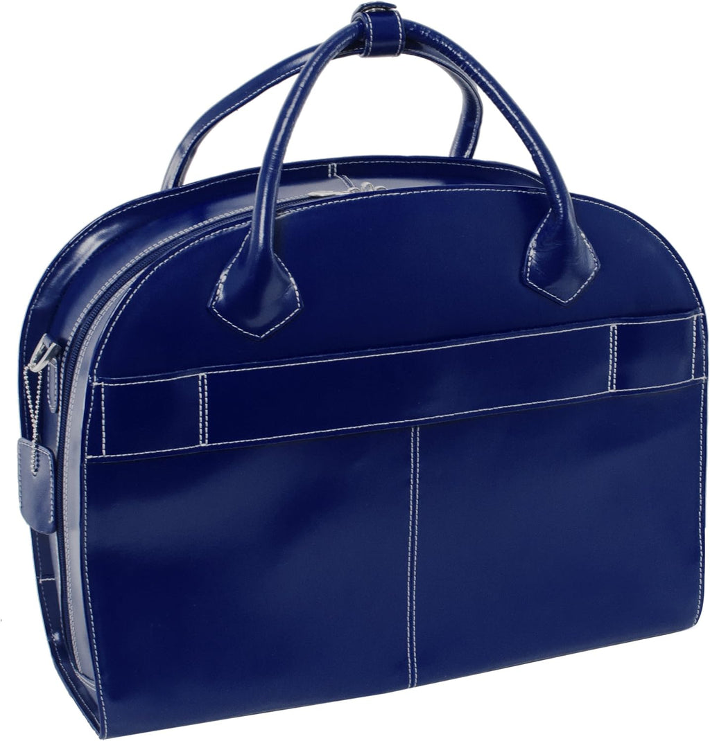 McKlein Glen Ellyn,15' Leather Detachable -Wheeled Ladies' Laptop/Computer & Tablet Business Briefcase Bag/Women's Rolling Overnight Travel Bag, Removable trolley case