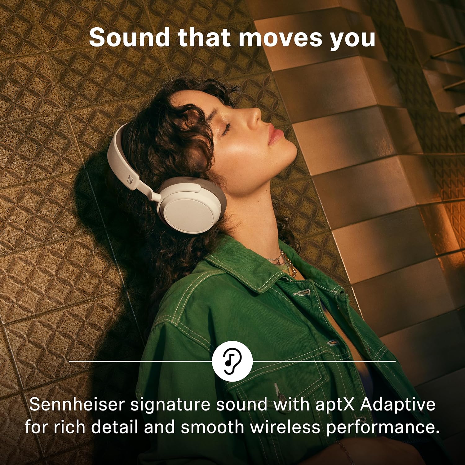 Sennheiser ACCENTUM Plus Wireless Bluetooth Noise Cancelling Headphones - Quick-Charge Feature, Up to 50HR Playtime, Adaptive Hybrid ANC, for Traveling, School & Work, White