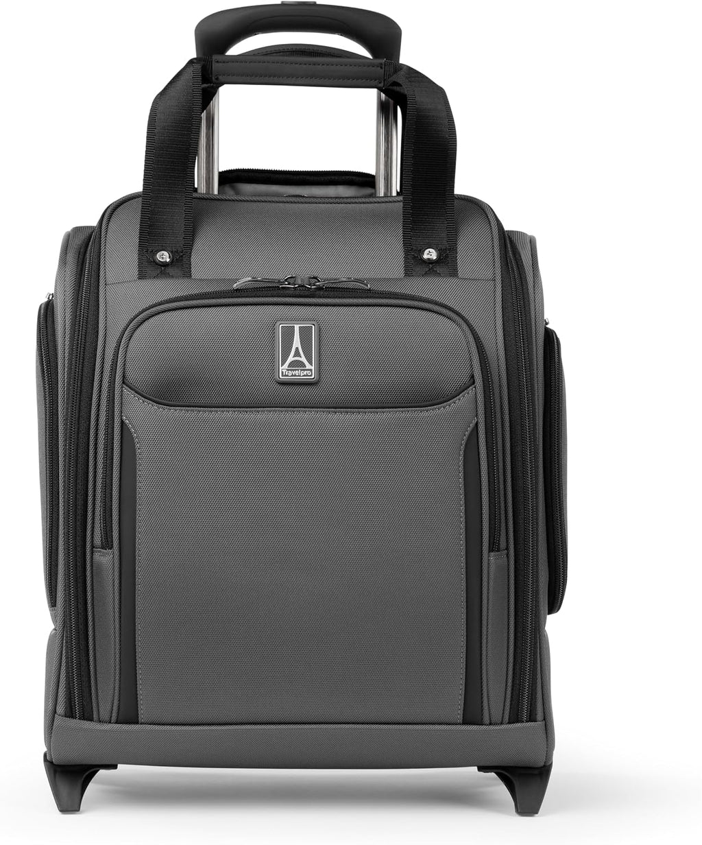 Travelpro Crew Classic Lightweight Softside Luggage, Rolling Underseat Carry on Bag, 14' Laptop or Tablet Sleeve, Men and Women, 17-Inch, Titanium Grey
