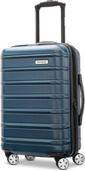 Samsonite Omni 2 Global Carry-On Spinner Luggage - Compact Size For International Travel - Airline-Approved - Features Expandable Polycarbonate Shell, 360° Wheels, USB Power Hub - Nova Teal