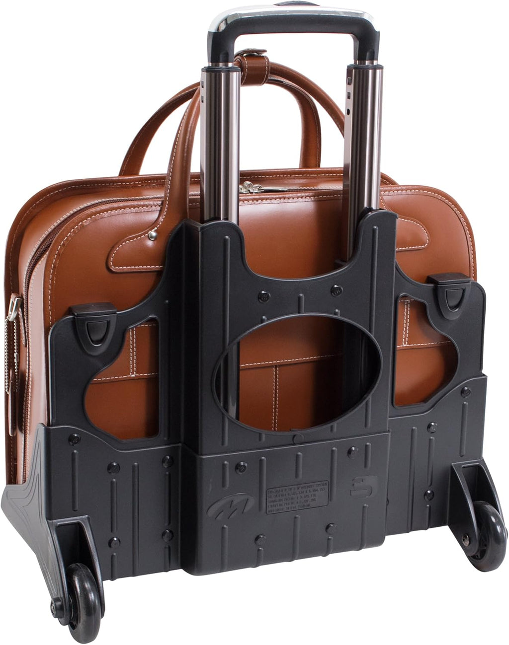 McKlein LAKEWOOD, 15' Leather Detachable -Wheeled Ladies' Laptop/Computer & Tablet Business Briefcase Bag/Women's Rolling Overnight Travel Bag, Removable trolley case