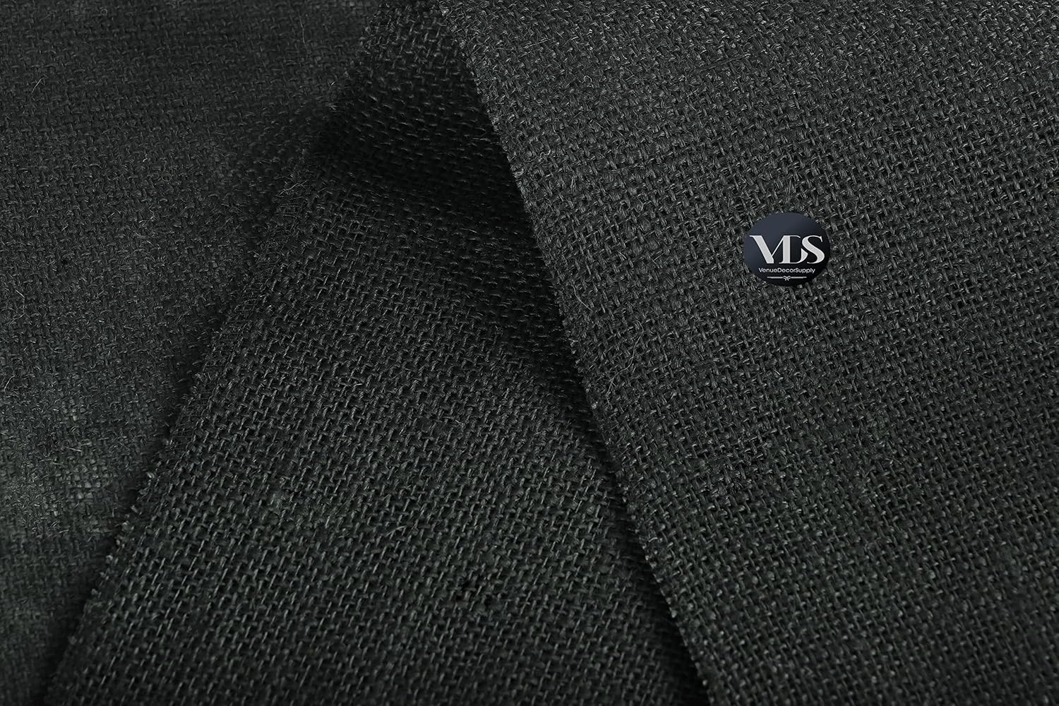 VDS Pack of 20, Burlap Table Runner 100% Natural Jute Rustic Hessian Table Cloth Centrepiece for Wedding Bridal Shower Birthday Event Party Banquet Table Decoration (Size 12X108 Inch)(Black)