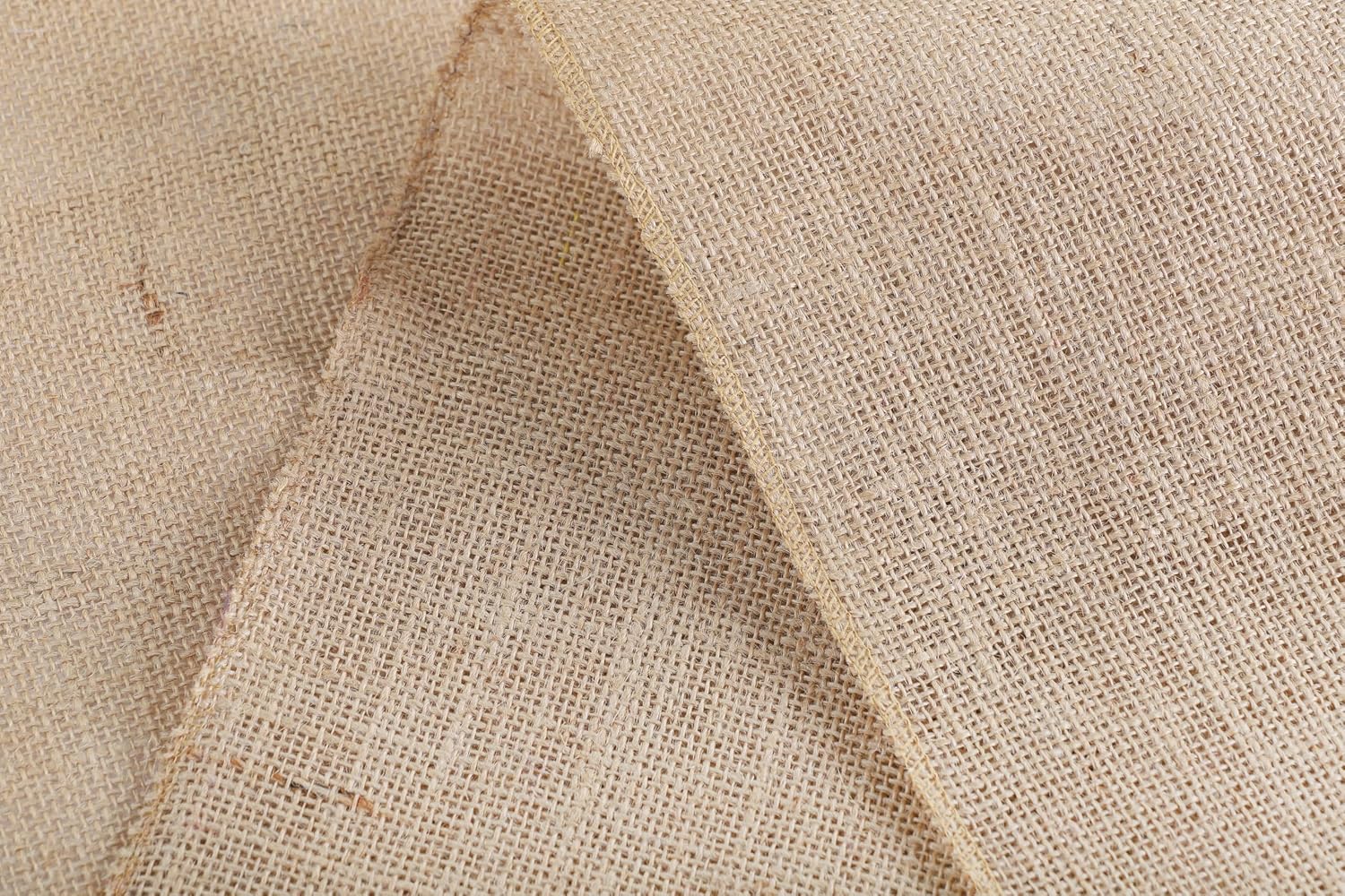VDS Pack of 25, Burlap Table Runner 100% Natural Jute Rustic Hessian Table Cloth Centrepiece for Wedding Bridal Shower Birthday Event Party Banquet Table Decoration (Size 12X108 Inch)(Natural Beige)