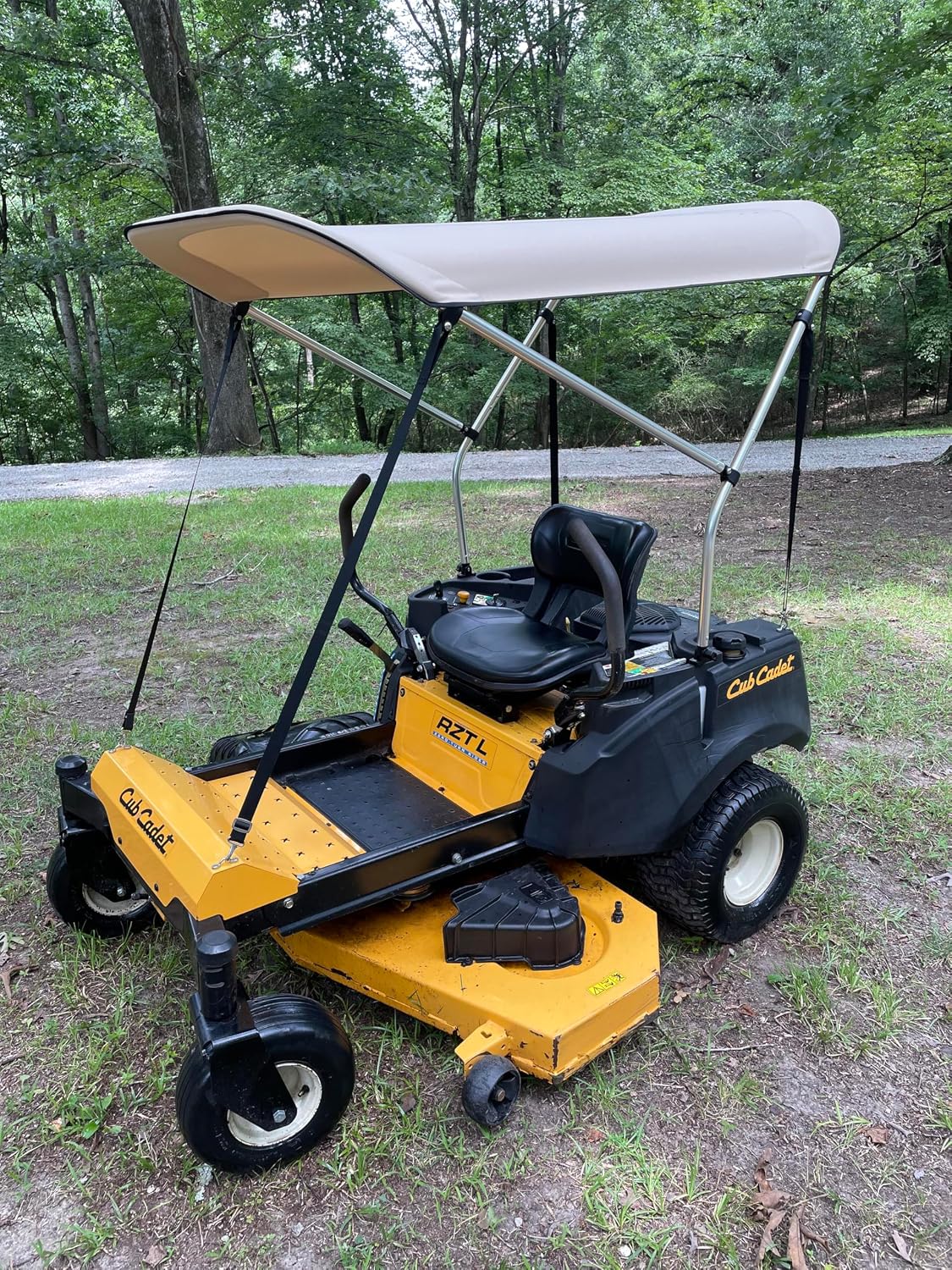 Narrow Track Sun Shade Canopy for Smaller Zero Turn Lawn Mower - Fits John Deere, Kubota, Cub Cadet, Troy-Bilt & Other Brands - Reduce Heat and Glare with this Umbrella Canopy, Patent Pending