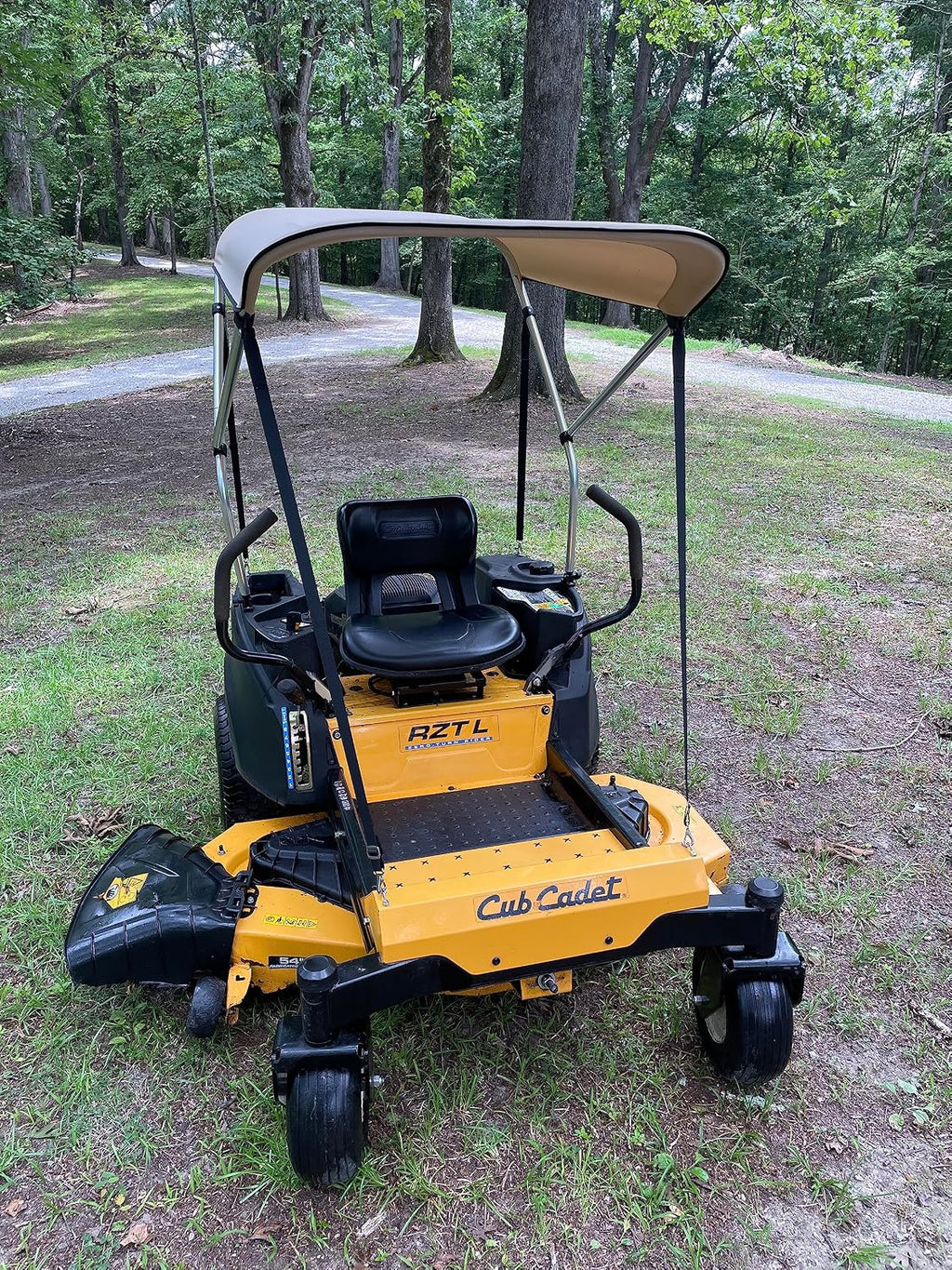Narrow Track Sun Shade Canopy for Smaller Zero Turn Lawn Mower - Fits John Deere, Kubota, Cub Cadet, Troy-Bilt & Other Brands - Reduce Heat and Glare with this Umbrella Canopy, Patent Pending