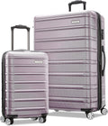 Samsonite Omni 2 Hardside 2 Piece Set - Includes Global Carry-On & Large Checked Suitcases - 360° Dual Spinner Wheels - Integrated TSA Lock & Expansion - Amazon Exclusive - ICY Lilac