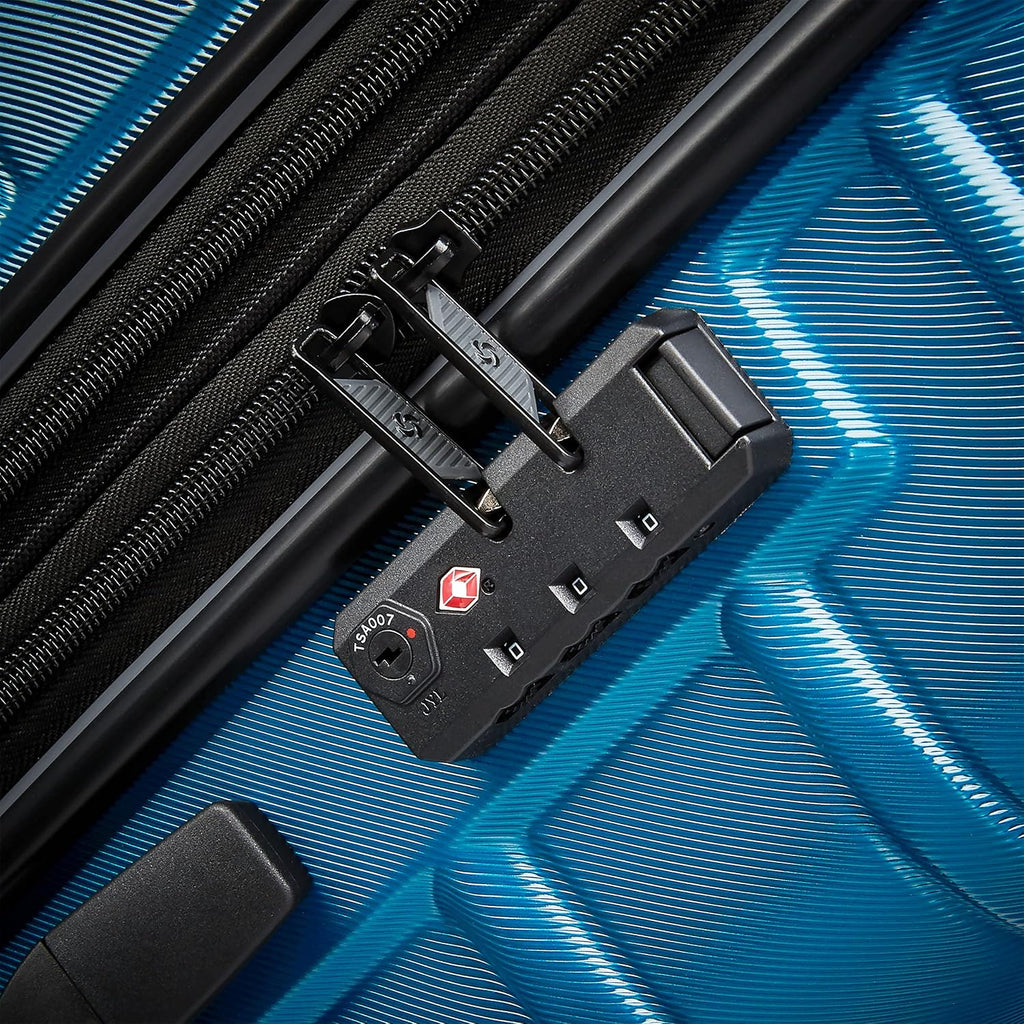 Samsonite Omni 2 Hardside Expandable Luggage with Spinner Wheels, 3PC (CO/MED/LG), CARIBBEAN BLUE