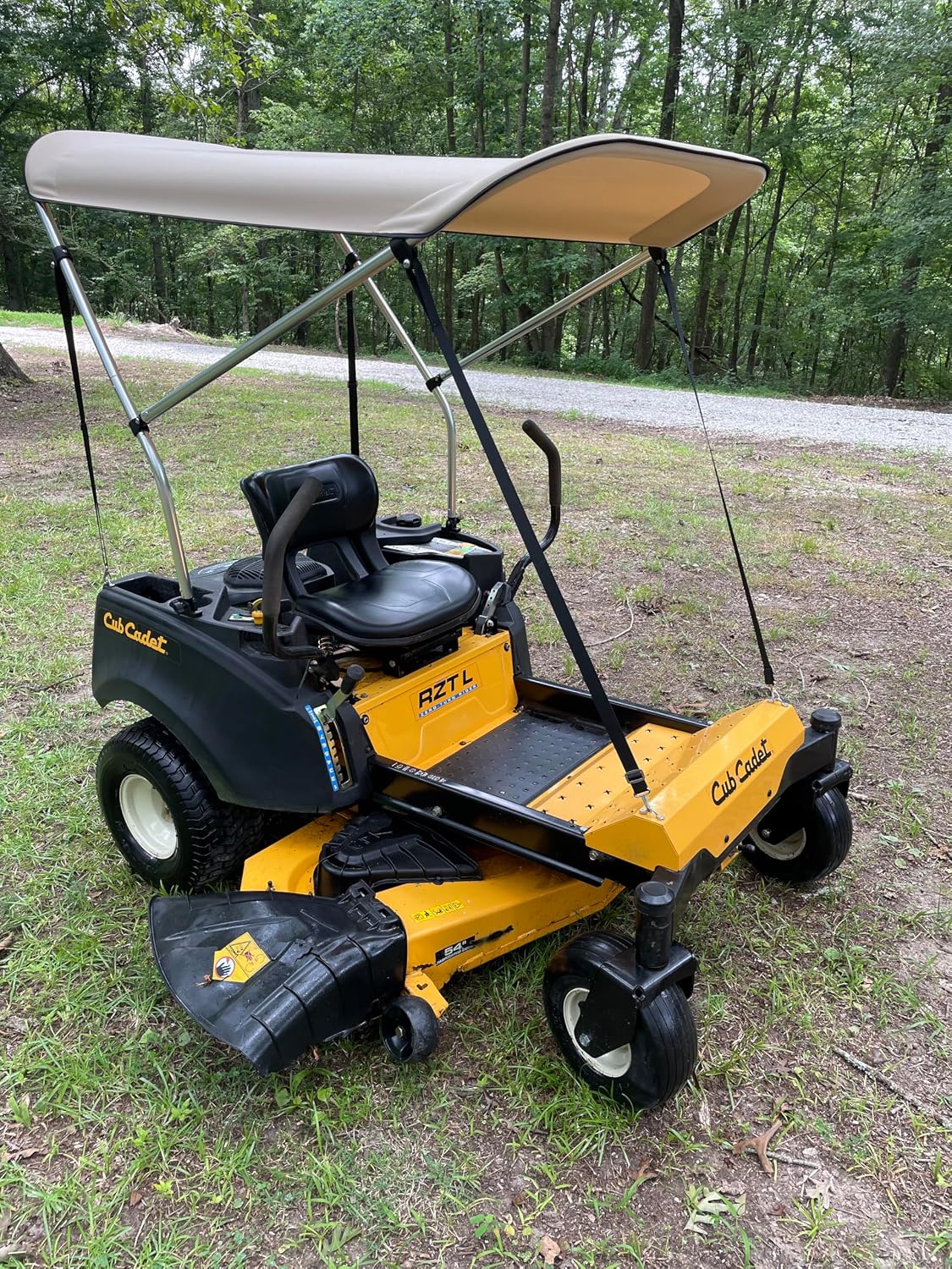 Narrow Track Sun Shade Canopy for Smaller Zero Turn Lawn Mower - Fits John Deere, Kubota, Cub Cadet, Troy-Bilt & Other Brands - Reduce Heat and Glare with this Umbrella Canopy, Patent Pending